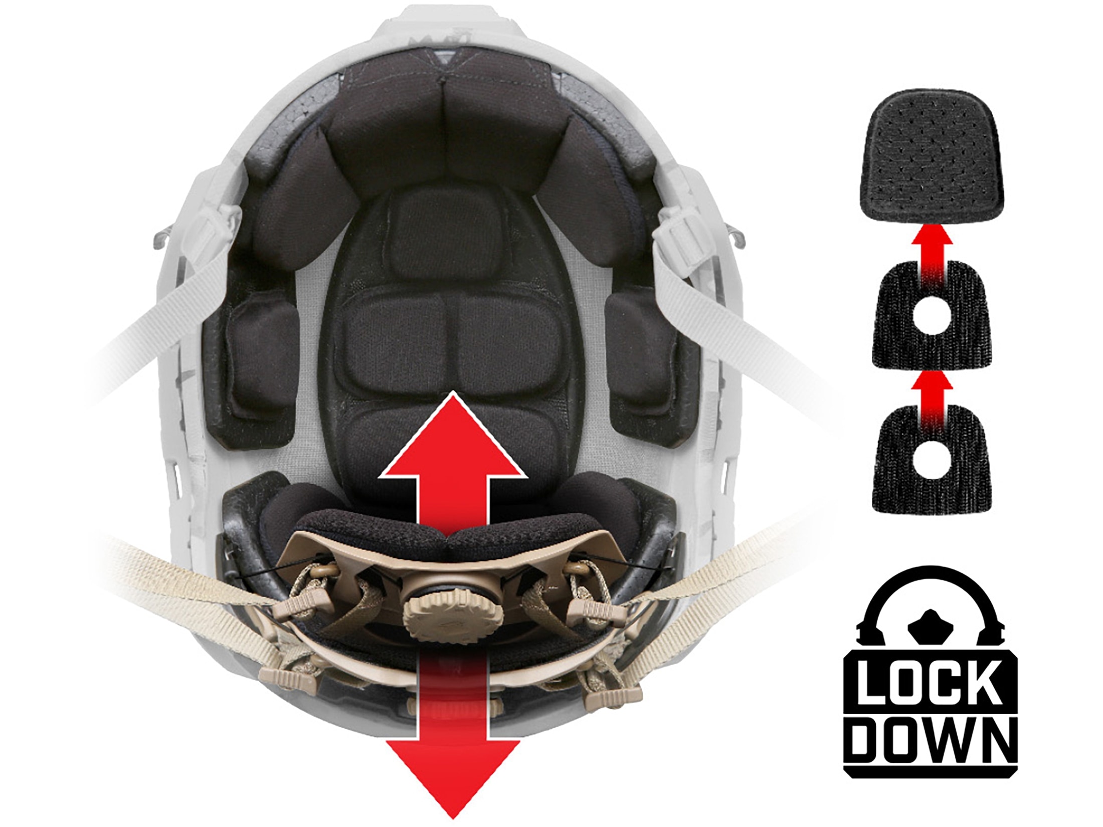 Ops-Core Enhanced Fast XR High Cut Ballistic Helmet System Tan XXL