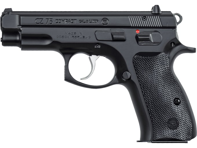 CZ-USA 75 Compact Semi-Automatic Pistol 9mm Luger 3.75" Barrel 15-Round Black