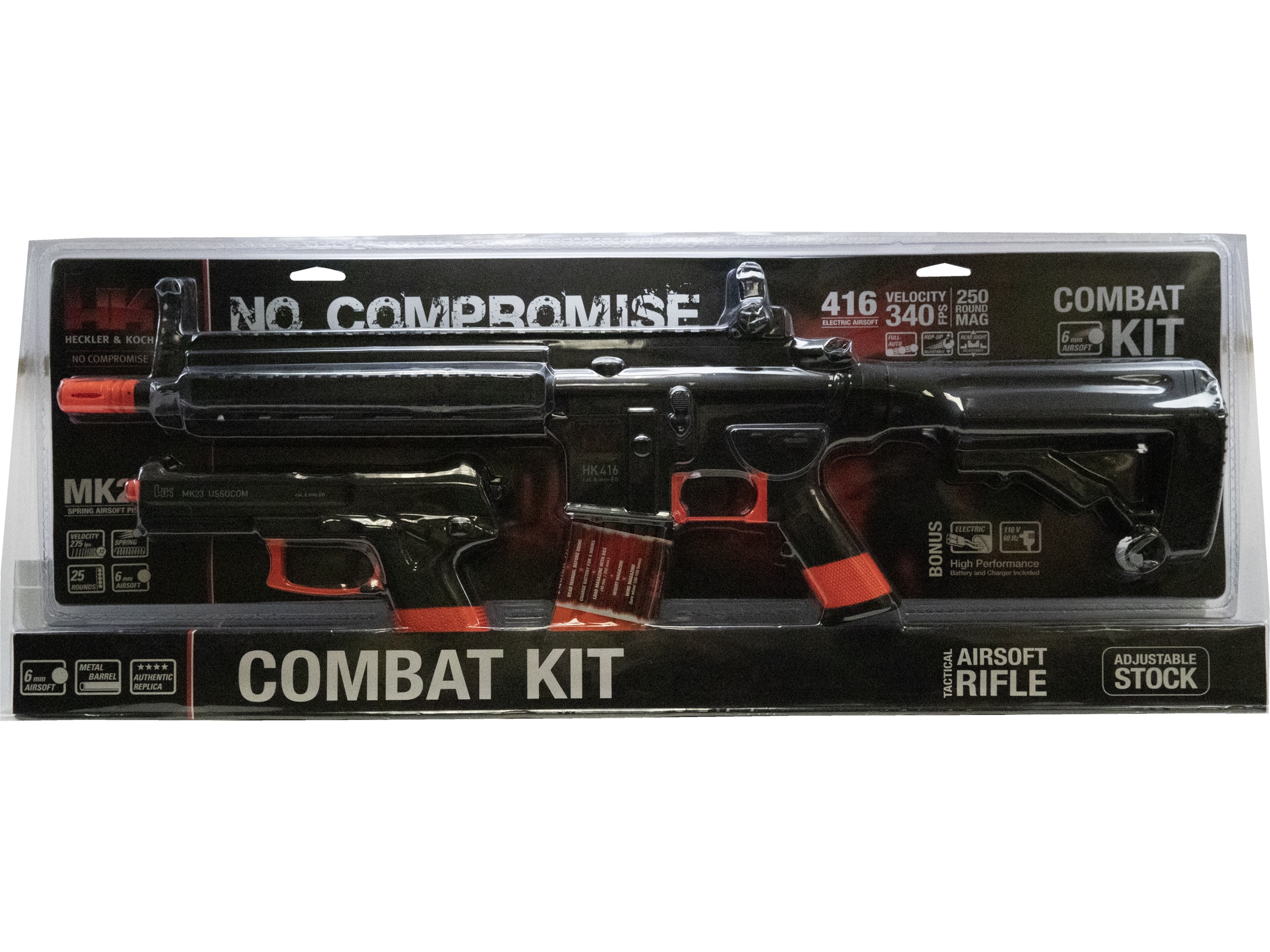 BB弾！HECKLER&KOCH セット！ HK 416 Advanced SB199 AEG Combat Kit Airsoft Pistol 6mm BB Battery
