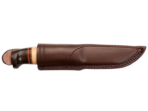  HELLE Knives - Gro - Fixed Blade Knife - Dark Colored Birch  Wood Handle - Field Knife for Camping, Hunting, Sandvik 12C27 Stainless  Steel - Leather Sheath - Made in Norway