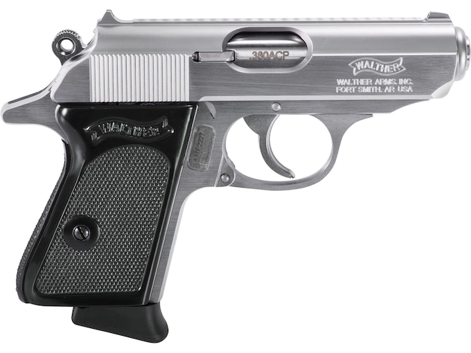Walther PPK Semi-Automatic Pistol 380 ACP 3.3" Barrel 6-Round Stainless Steel Black