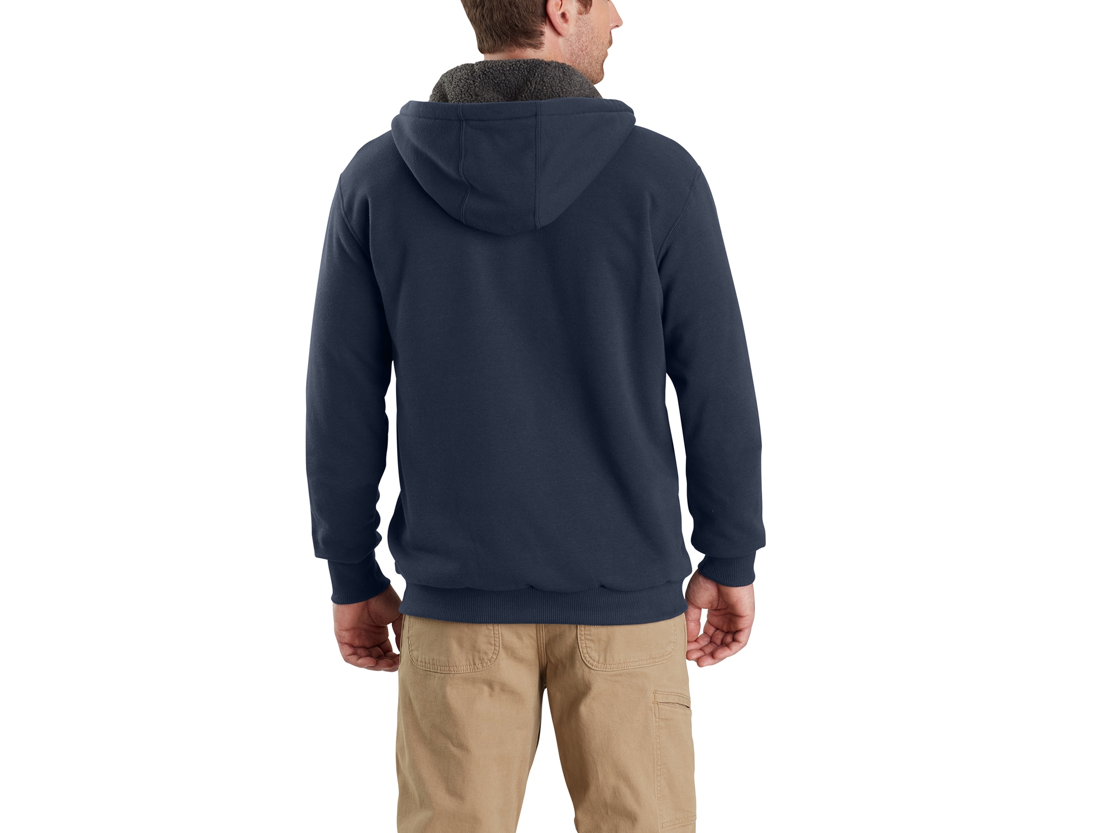 carhartt men's rain defender rockland sherpa lined hooded sweatshirt
