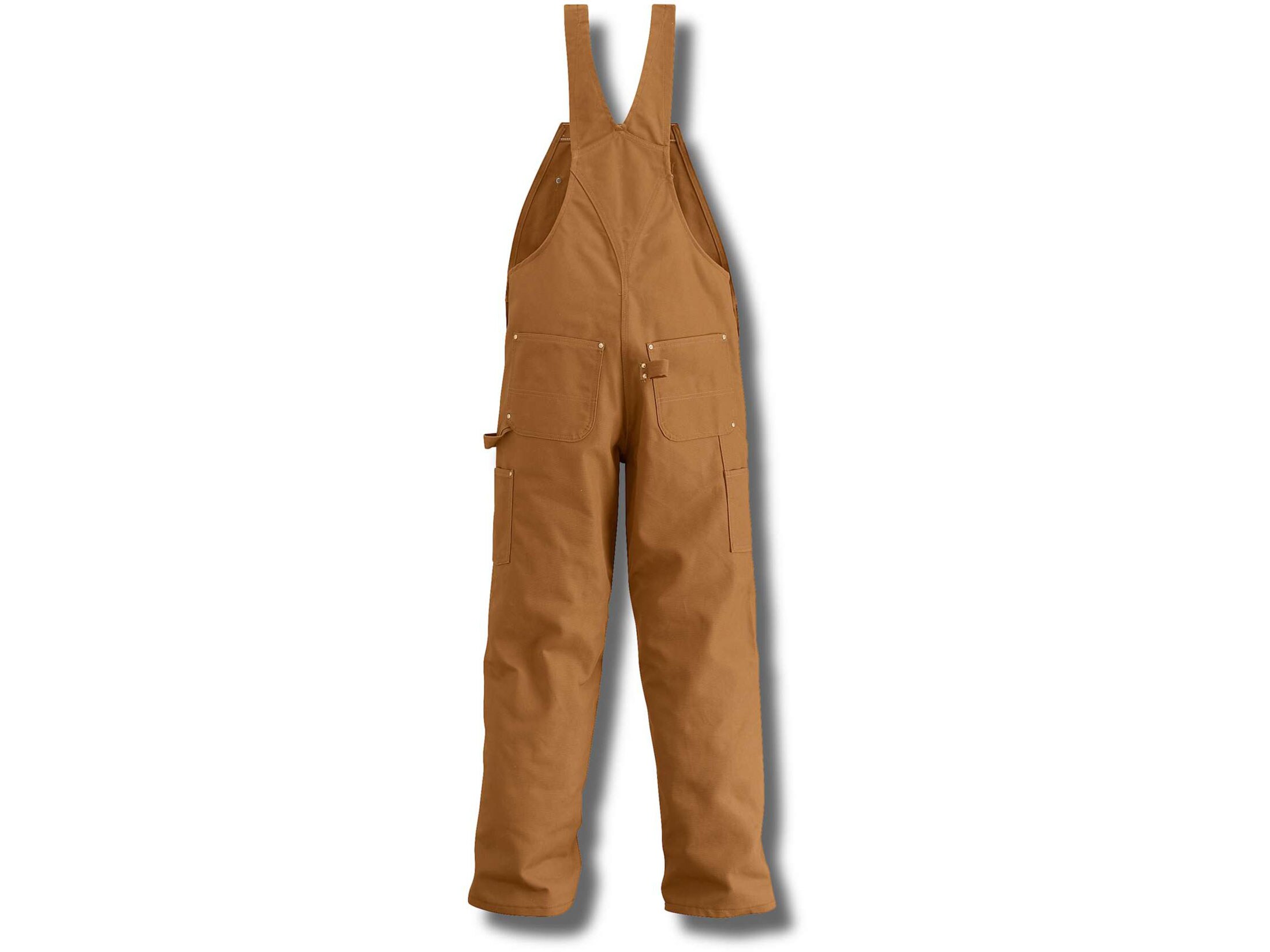 Carhartt Men's Duck Bib Overalls Unlined Cotton Black 34 Waist 34