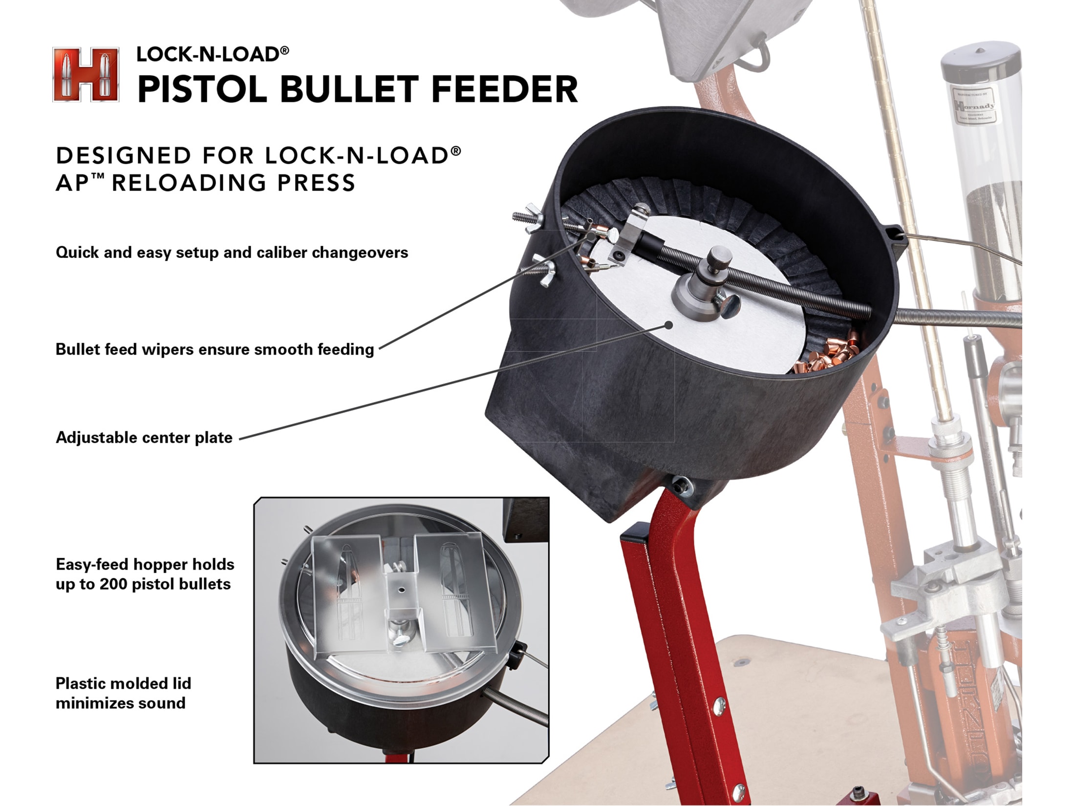Hornady Lock-n-Load Small Pistol Case Feeder Plate 