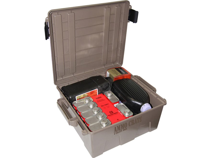 Ammo Crate Utility Box Ammunition Military Hunting Case Storage MTM Safe Plastic 