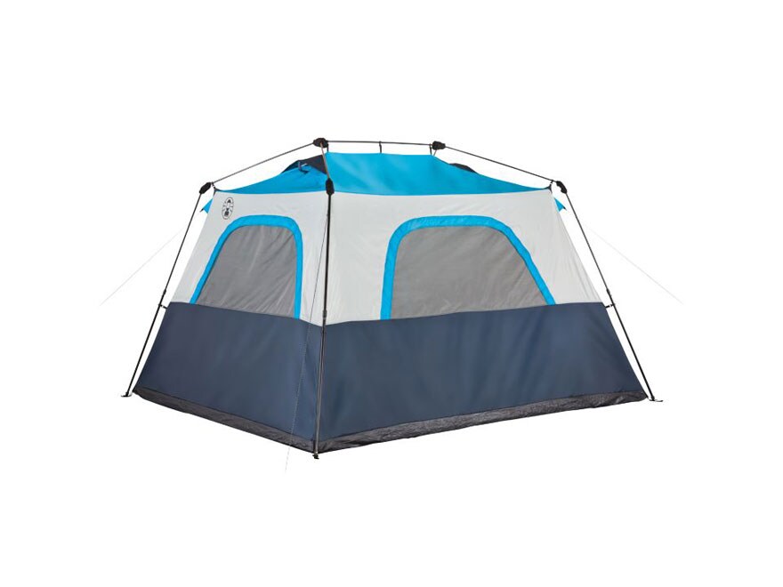 Coleman 6-Person Instant Cabin Tent Polyester Blue, Silver Black