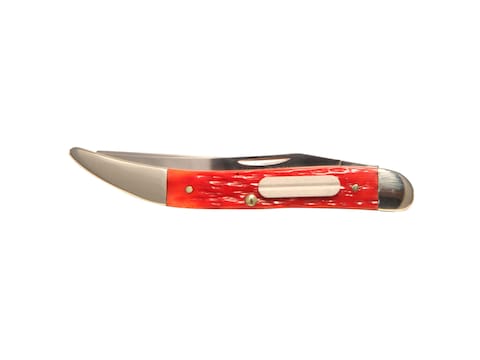 case fishing knife with lure in gift tin Case Fishing Folding Knife Long Clip Scaler SS Blades Jigged Red Bone