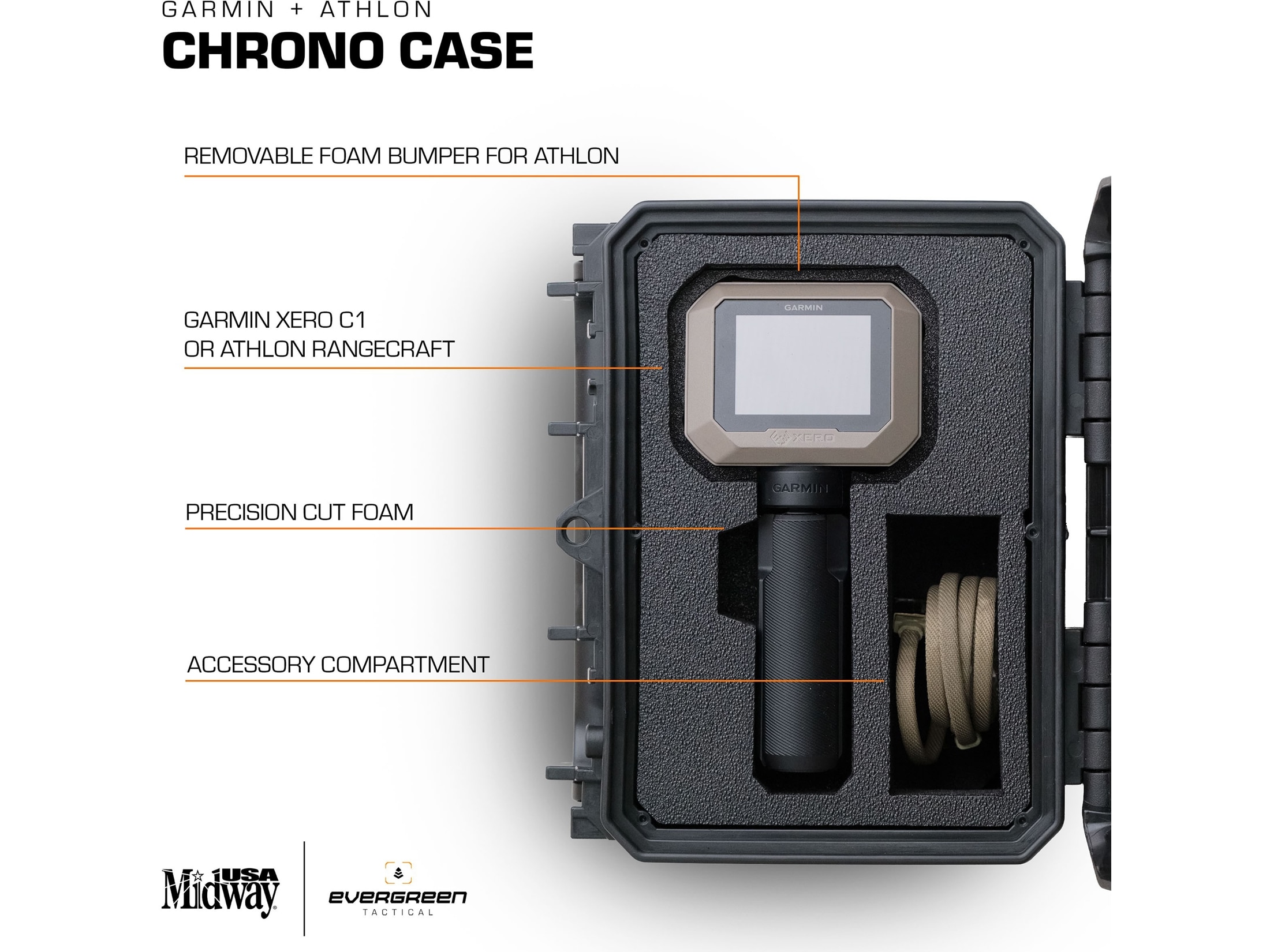 MidwayUSA Garmin Xero, Athlon Rangecraft Chronograph Case
