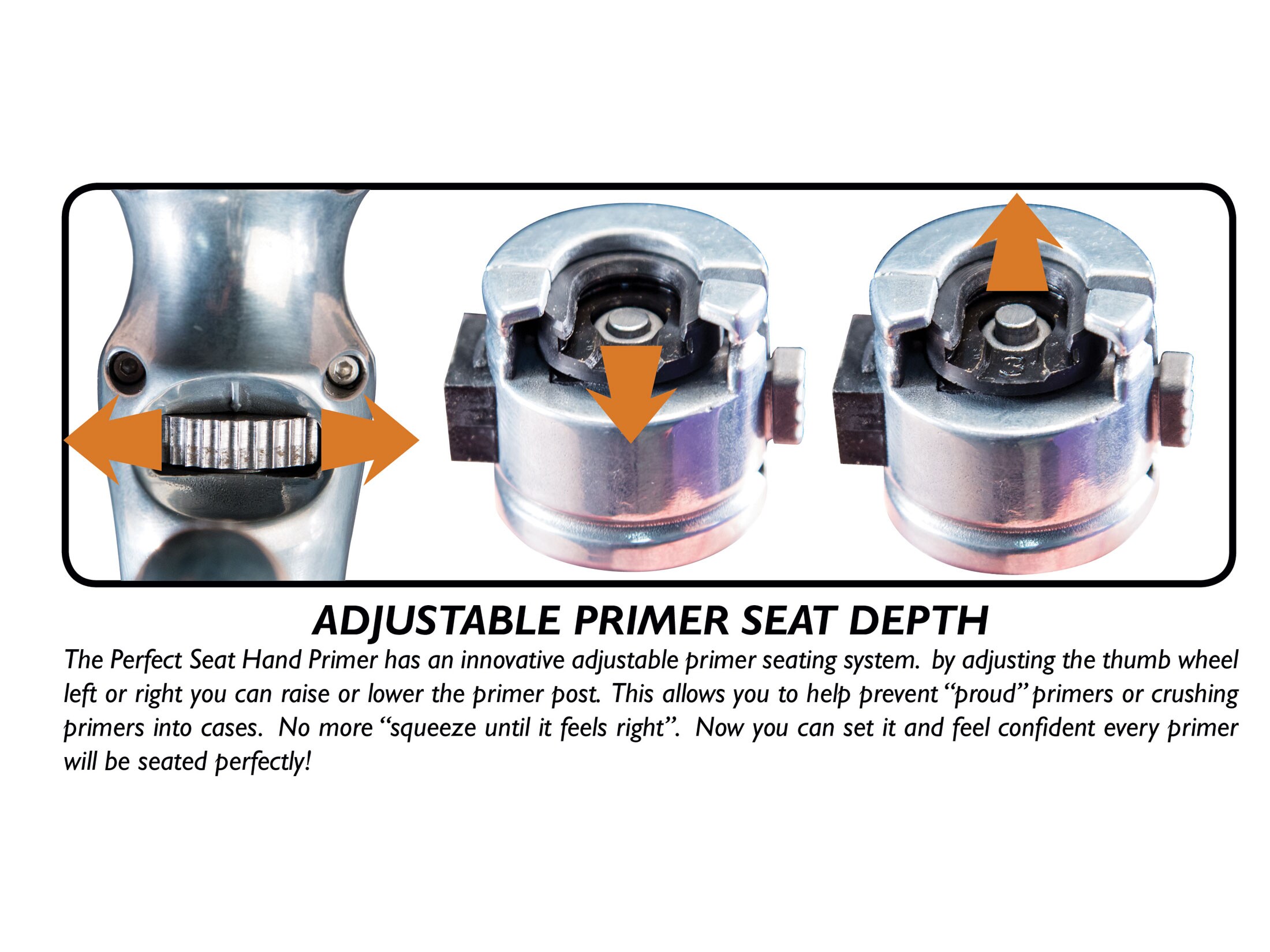 Platinum Series Perfect Seat Hand Primer Seating Tool with Case for Reloading . 