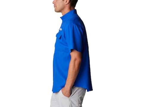 Columbia Men's PFG Skiff Guide Woven Short Sleeve Shirt Electric