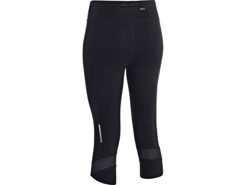 Under Armour Women's Fly By Compression Capri Synthetic Blend Black