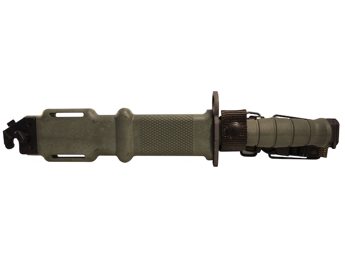 Ontario M9 Bayonet 7" Clip Point 420 Black Stainless Steel Blade Nylon Handle