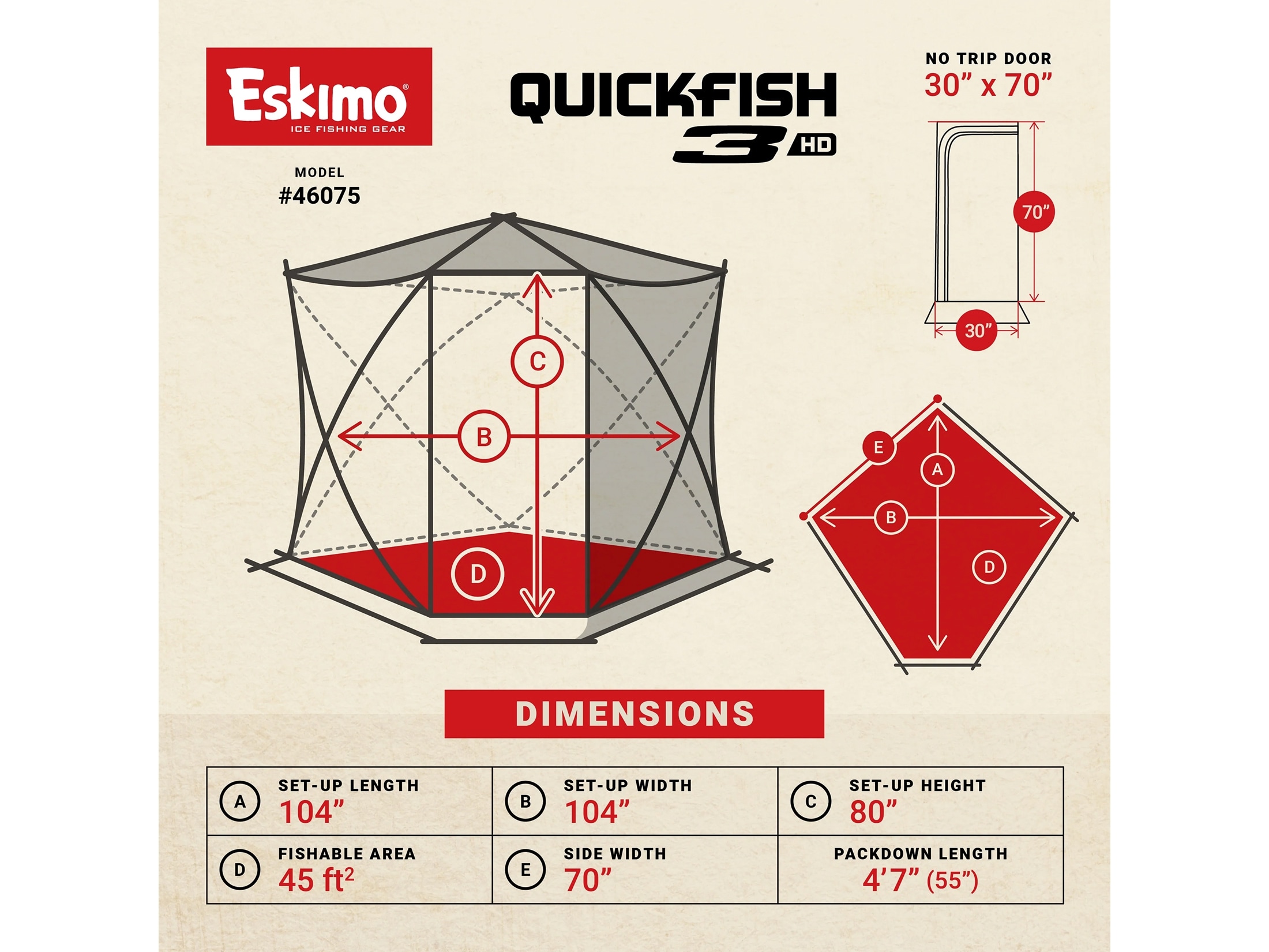 Eskimo QuickFish 3HD Insulated Ice Fishing Shelter