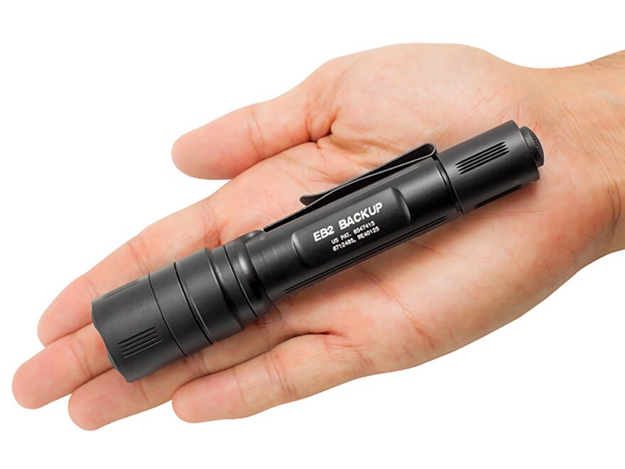 Surefire EB2 Backup Flashlight LED 2 CR123A Batteries Tactical Switch