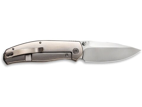 We Knife Company Ray Laconico Esprit Folding Knife 3.25 CPM-20CV Satin  Drop Point Blade, Orange Peel Titanium Handles - KnifeCenter - WE20025B-A