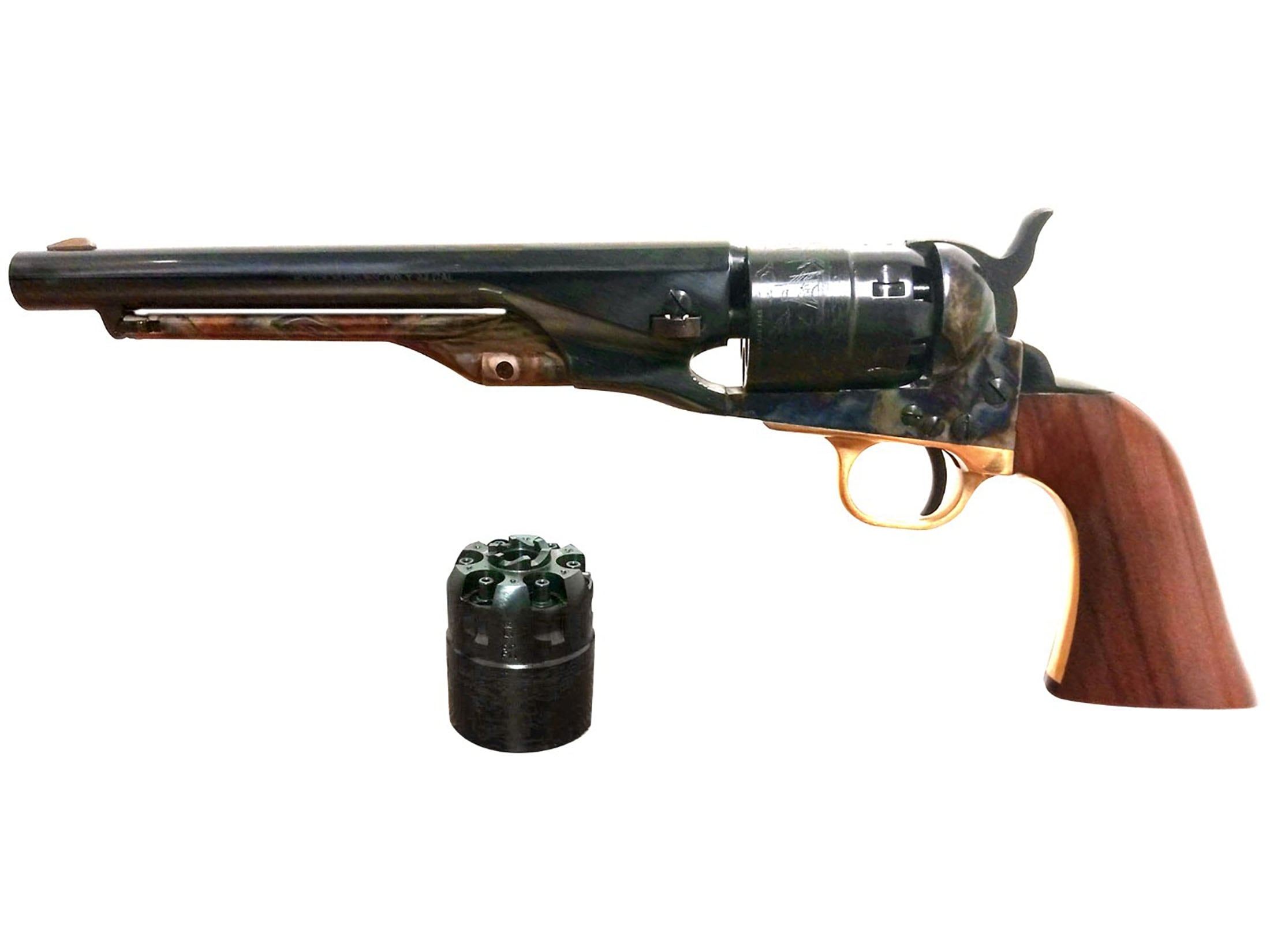 Pietta 1860 Army Black Powder Revolver 44 Cal 8 Blued Barrel Case