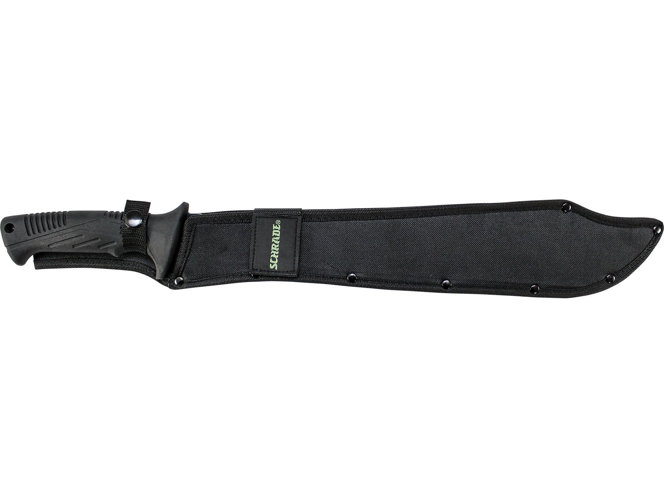 Schrade Machete 21 Black Oxide Coated SS Blade Rubber Handle