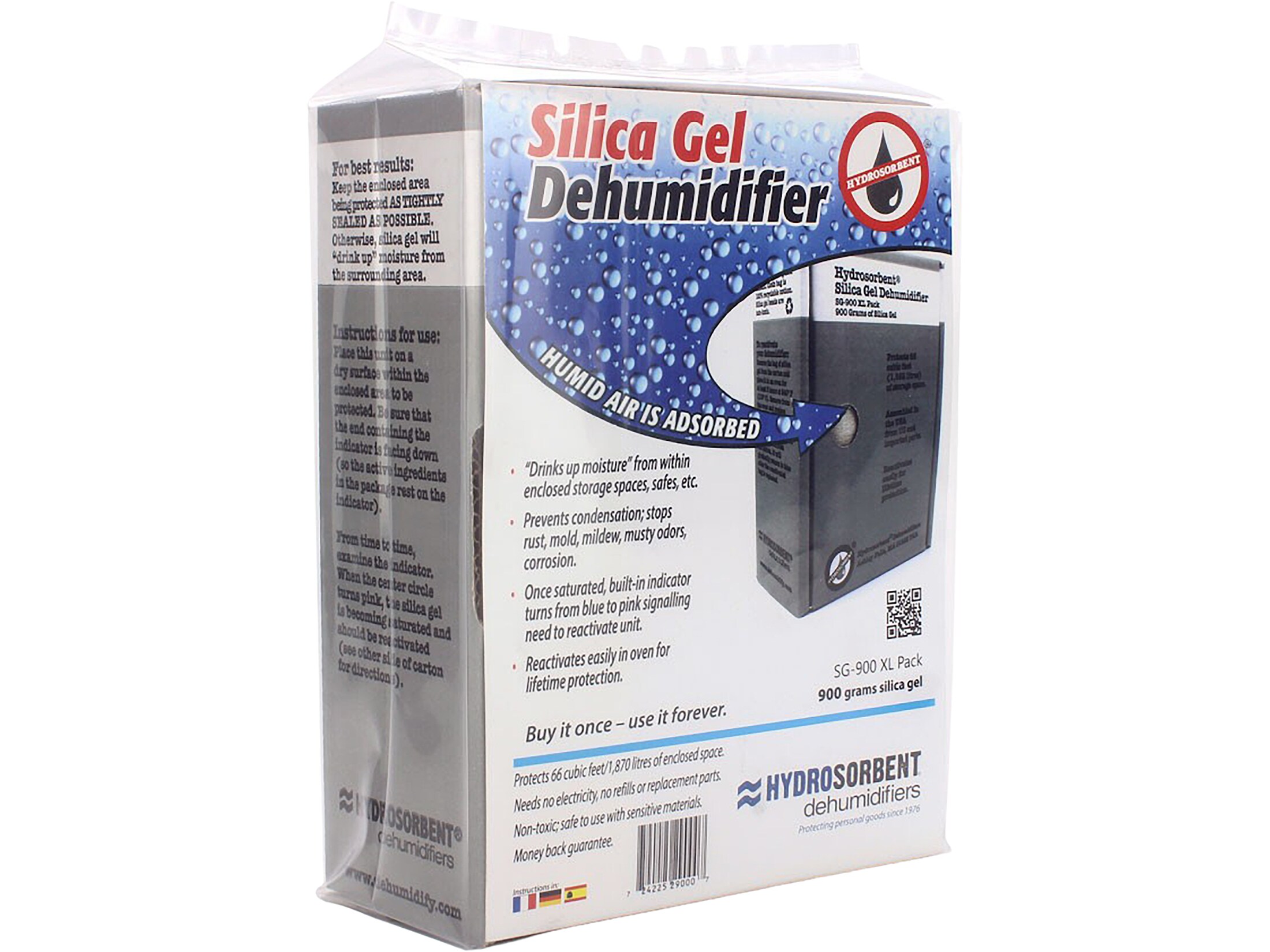 Hydrosorbent Rechargeable Silica Desiccant Dehumidifier Box