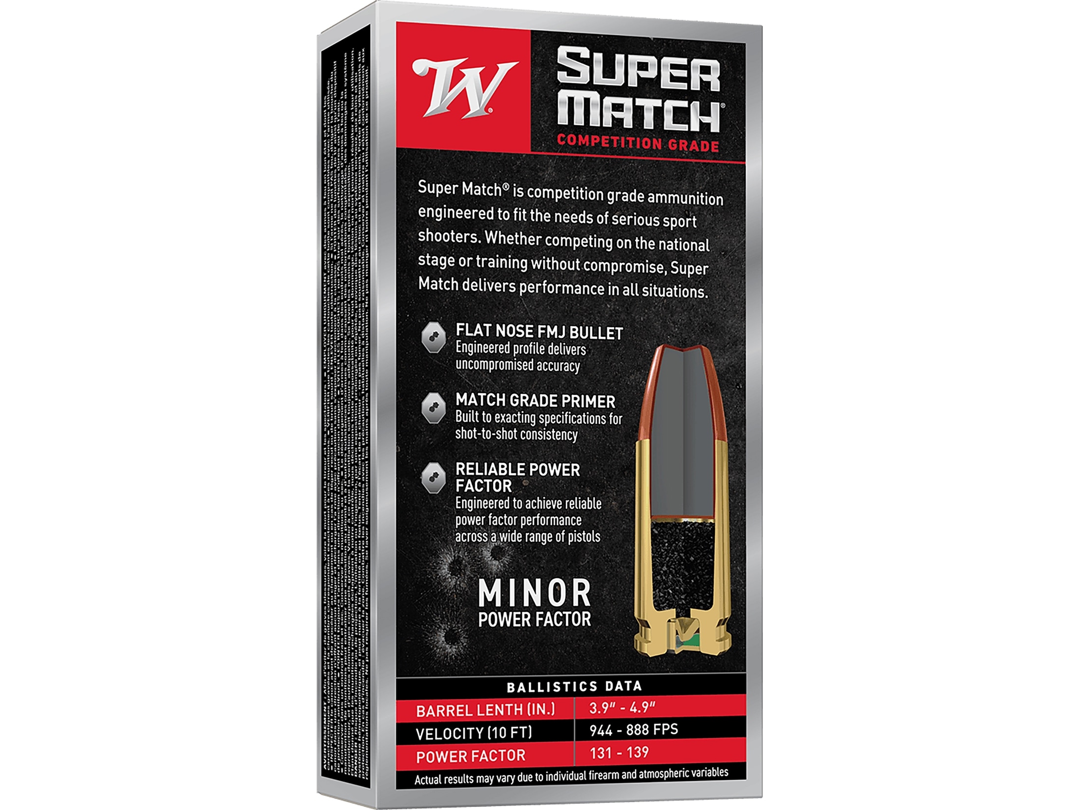 Winchester Super Match Suppressor Ready 9mm Luger Ammo 147 Grain Full