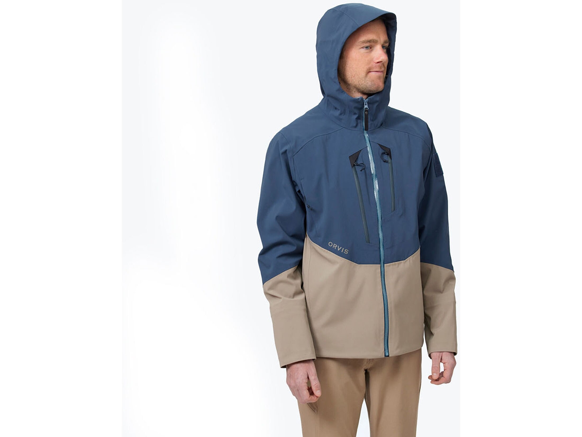 Orvis Men's Pro Wading Rain Jacket Ink/Brindle Medium