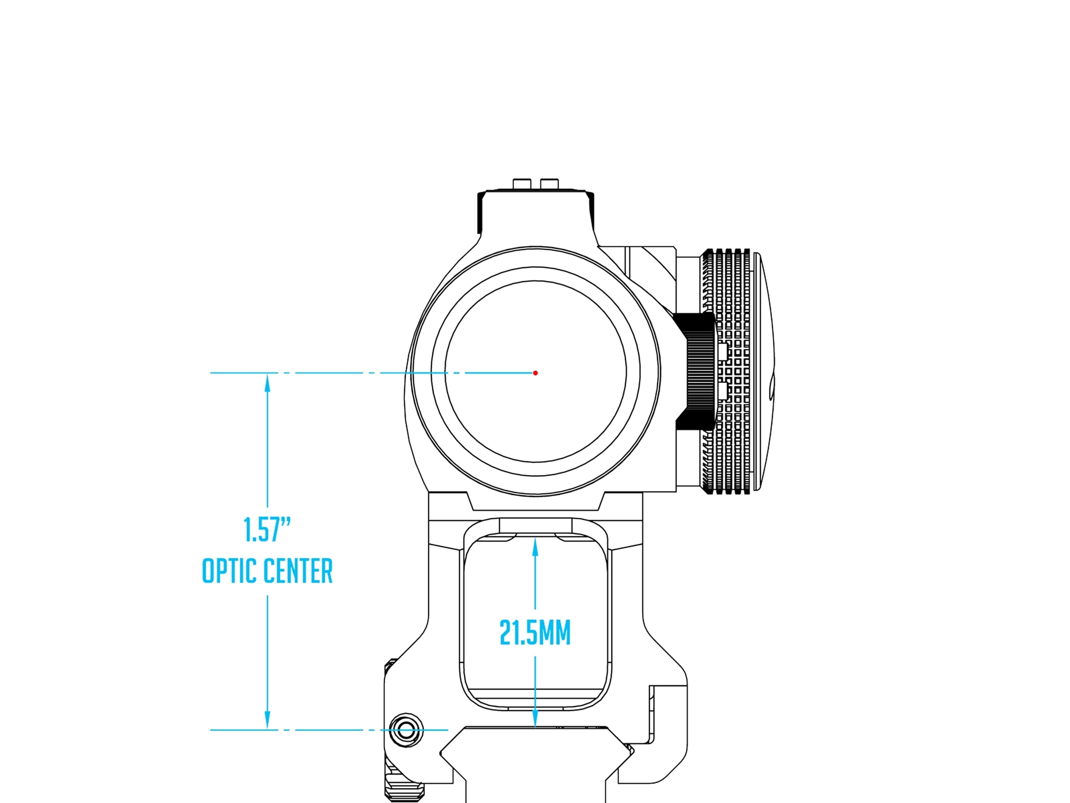 Scalarworks LEAP Trijicon MRO QD Picatinny-Style Mount 1.57 Height