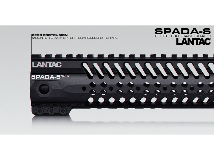 ガンダガンダ LANTAC SPADA-S AR-15 Customizable Handguard 13.5 Black