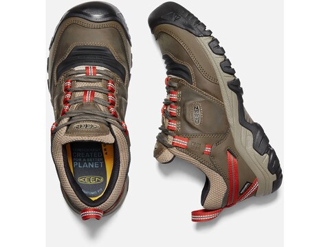 Keen Ridge Flex Mens Hiking Boot 9 Timberwolf Ketchup Lace-Up Low Top Waterproof KEEN Ridge Flex Waterproof Shoes Mens | Christy Sports main image 2
