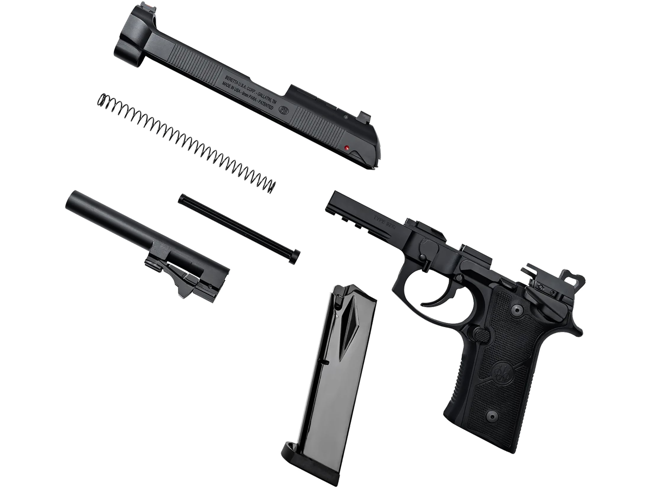Beretta 92GTS 9mm Luger Pistol 4.7 Barrel 18+1 Round Black