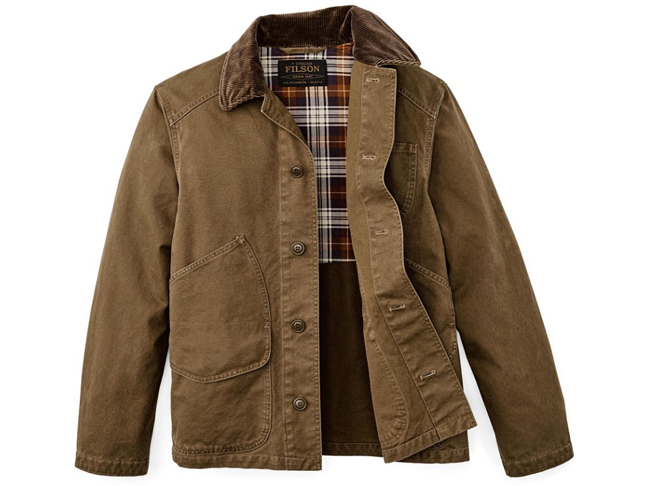 Filson Men's Canvas Outfitter Jacket Kangaroo Large