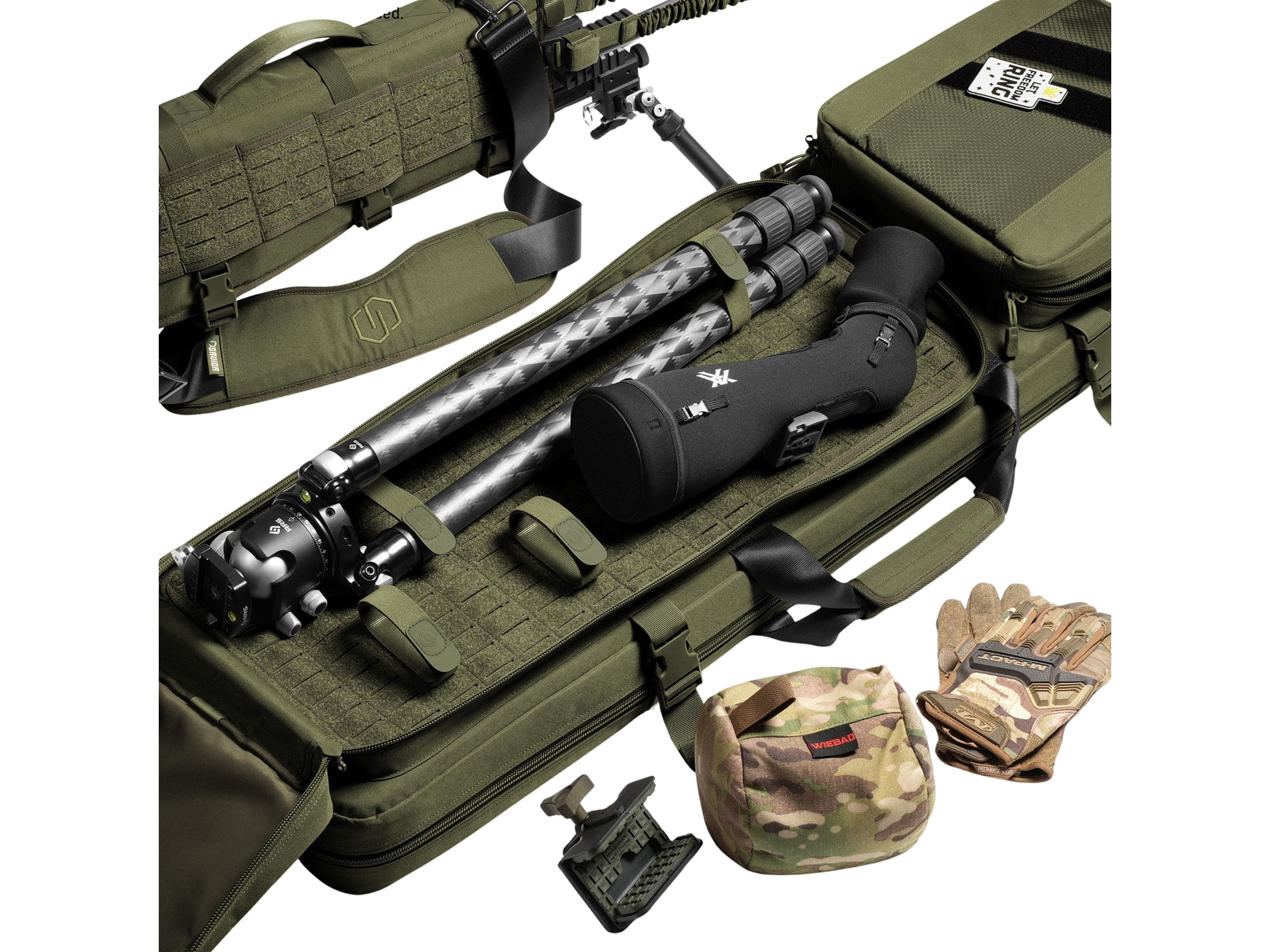 Eylar 48" Hard Rifle Case With Reconfigurable Foam - Waterproof, Shockproof, TSA Approved (Green)