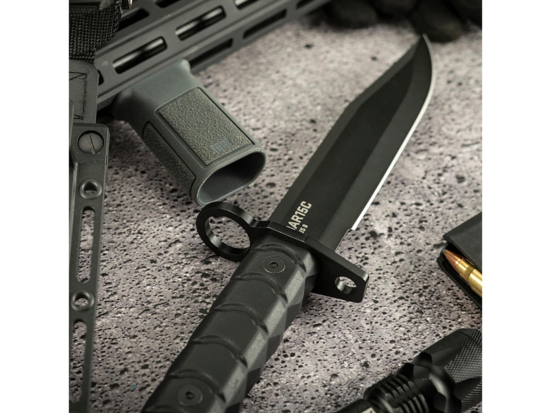 SOG BAR15C Fixed Blade Knife 7.1 Clip Point AUS-8 Black PVD Blade G-10