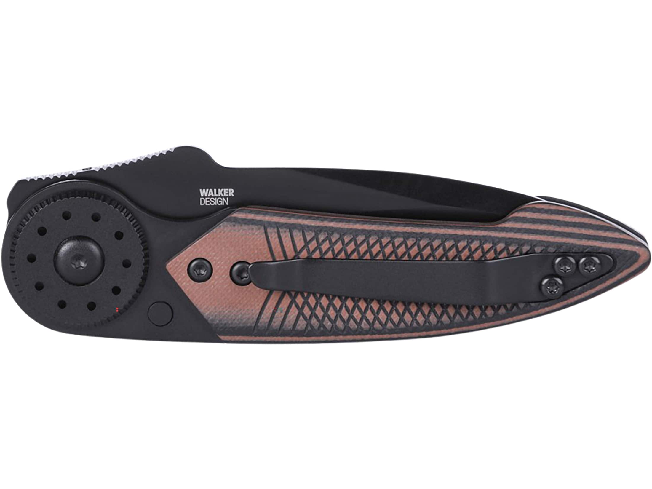 CRKT Walker Pocket Knife 2.93 Drop Point Sandvik 14C28N Black Titanium