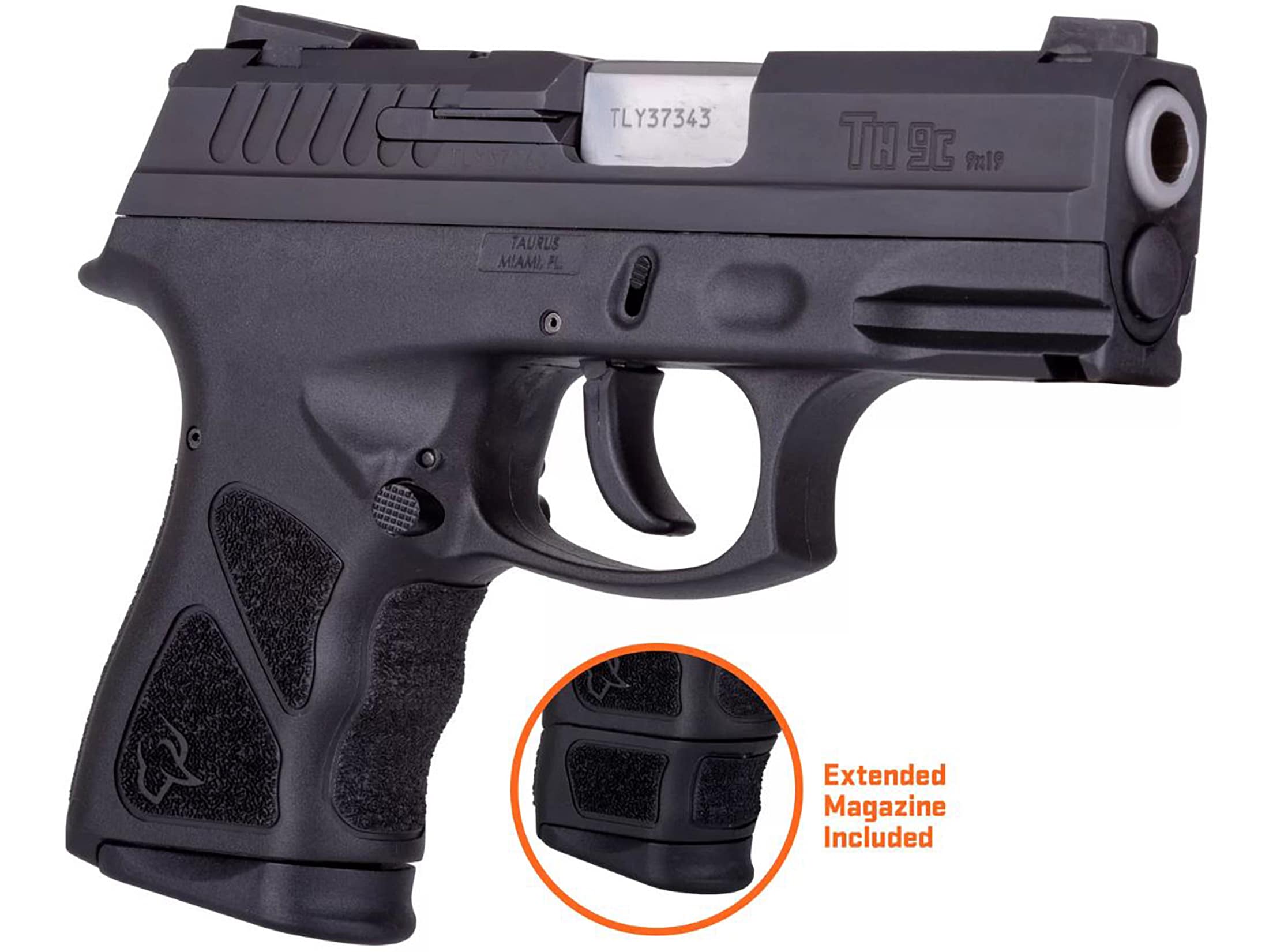 th9c vape Taurus THC 9mm Luger Pistol 3.54 Barrel 17+1 Round Matte Black Slide