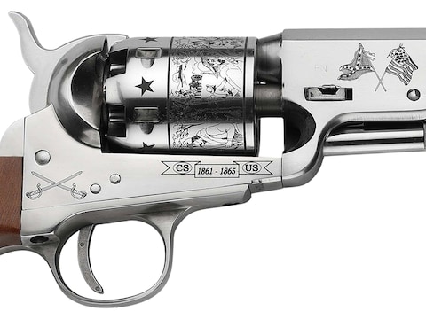 Pietta 1851 Gettysburg Union Commemorative Black Powder Revolver 36 Caliber 7.5" Polished Steel Barrel Polished Steel Frame Walnut Grip