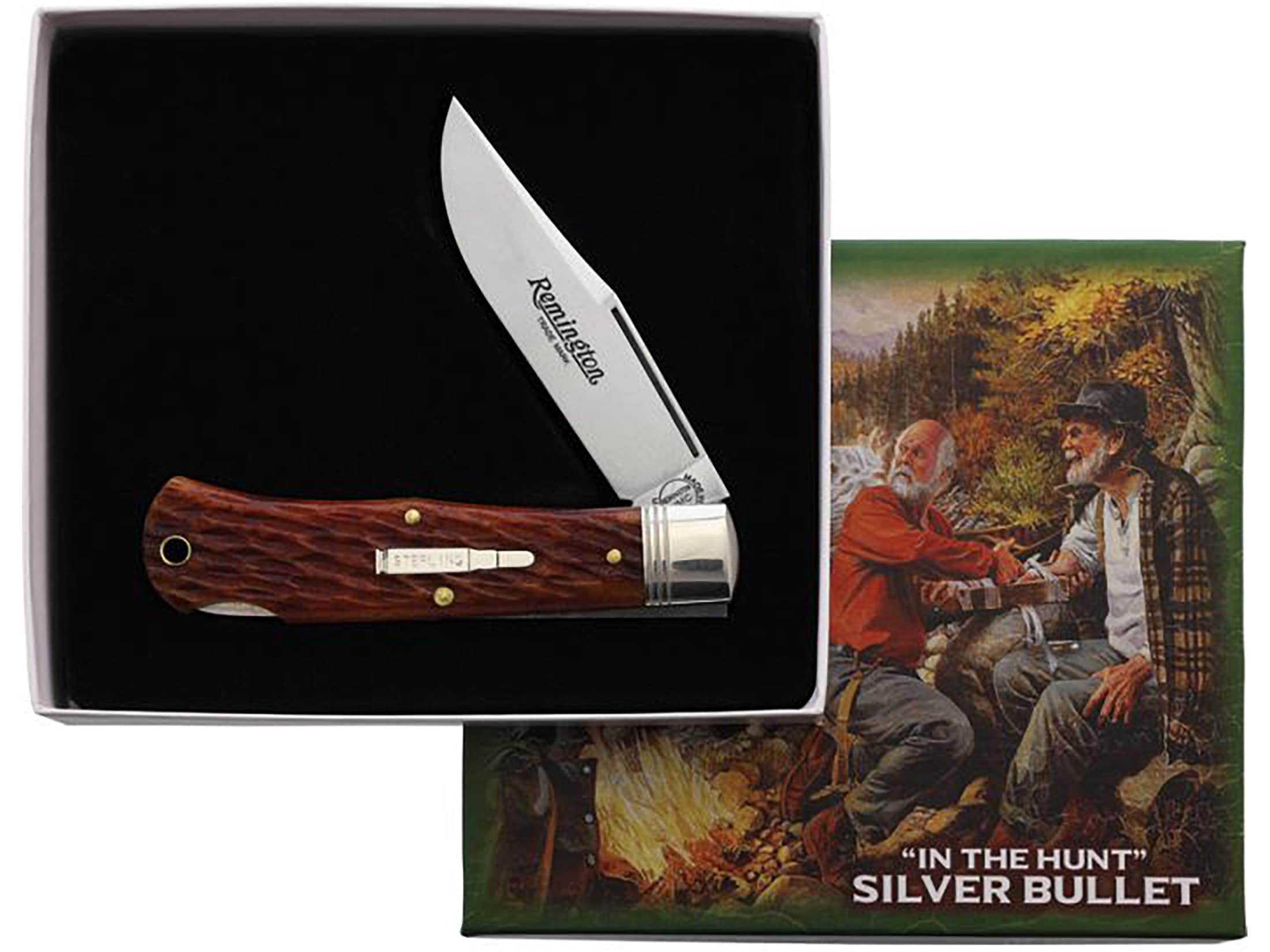 Remington 2026 Silver Bullet Pocket Knife 3 Drop Point 1095 Satin