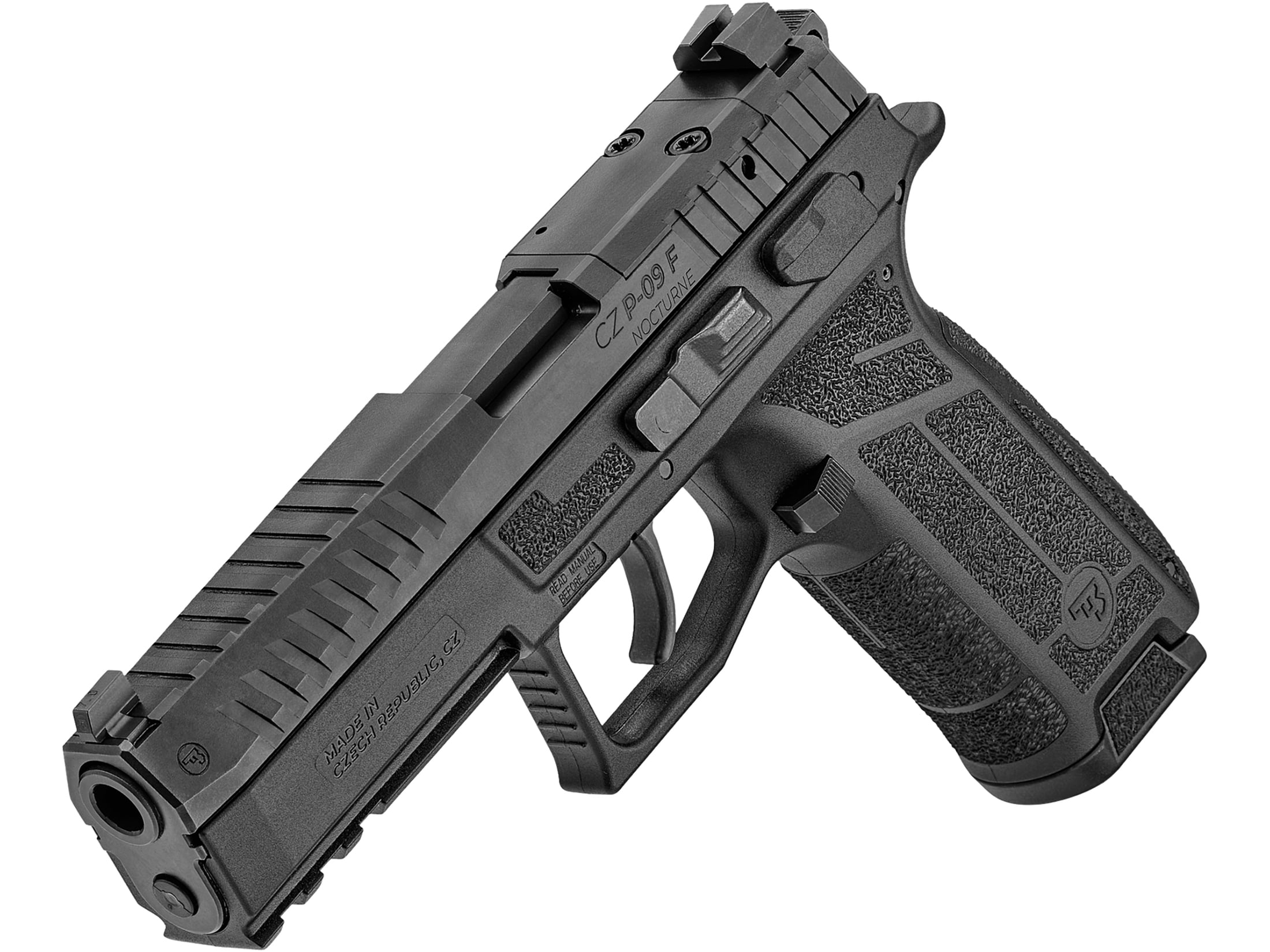 CZ P-09 F Nocturne Pistol 9mm Luger 4.53 Barrel 19-Round Black CZ P-09 F Nocturne Pistol 9mm Luger 4.53 Barrel 19-Round Black