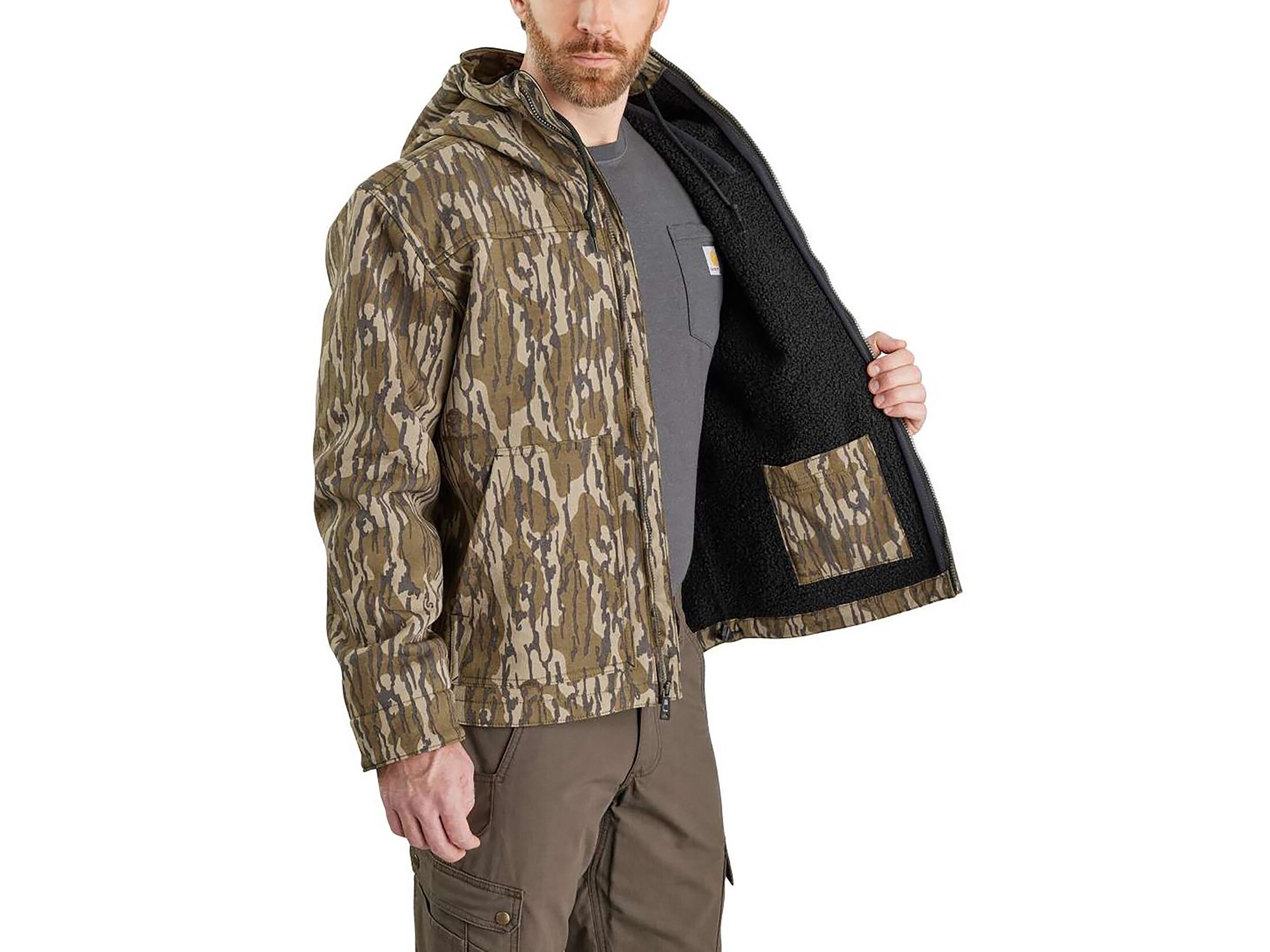 Carhartt Men's Super Dux Relaxed Fit Sherpa-Lined Active Jacket Mossy