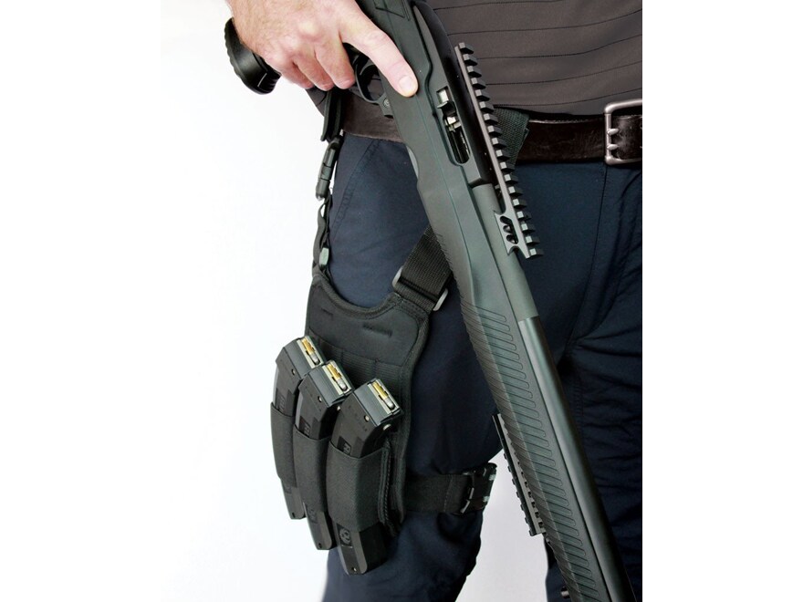 Adaptive Tactical Tac-Hammer 10/22 Drop Leg Triple Magazine Pouch Nylon  Black