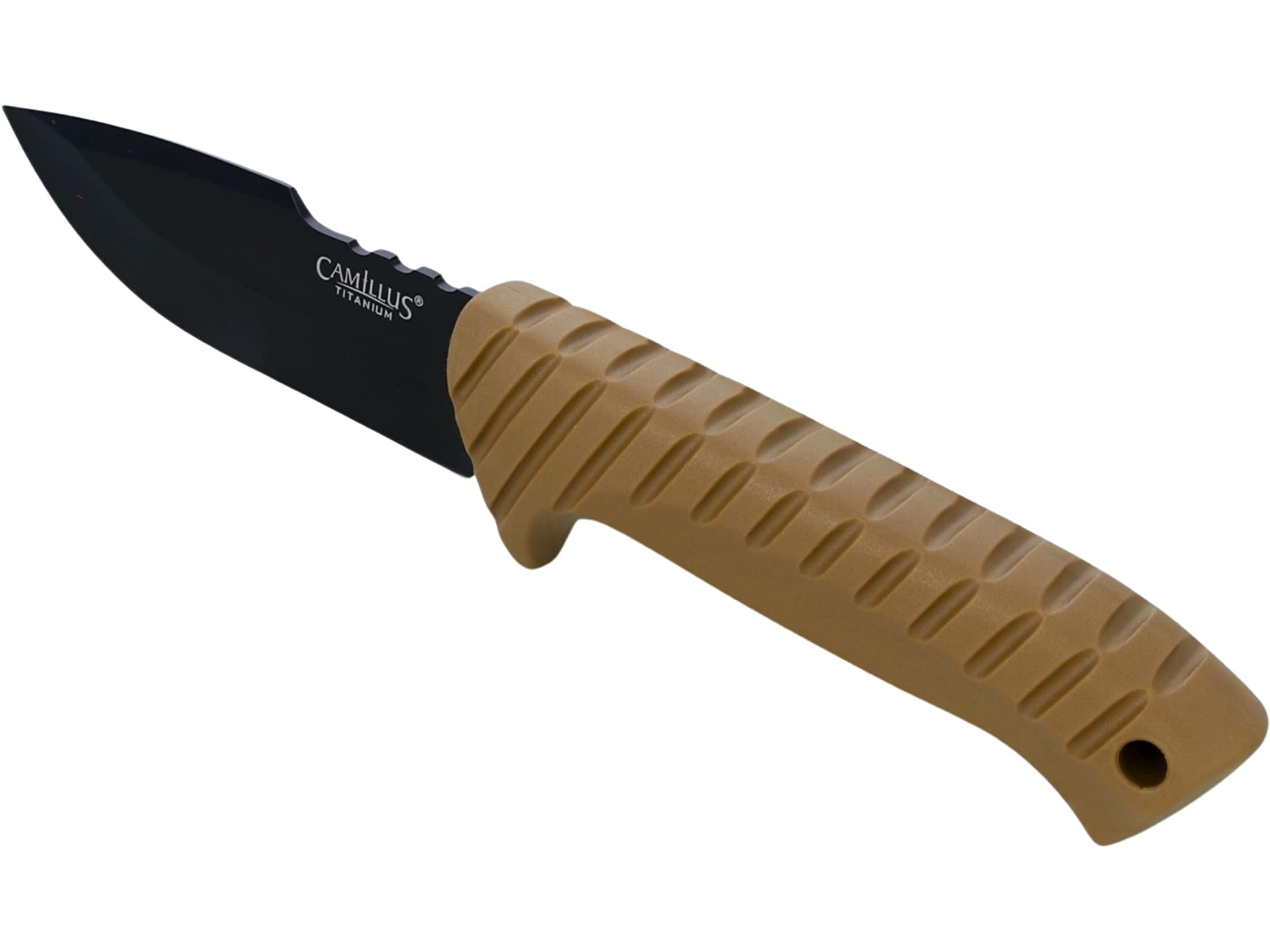Camillus Outdoorsman Fixed Blade Knife 4.5 Drop Point 440 Black Blade