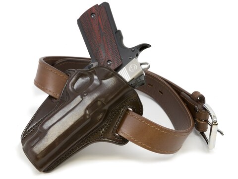 MidwayUSA Concealed Carry Leather 1-1/2 Gun Belt Dark Brown 38 Brass