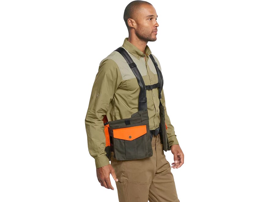 Orvis Waxed Cotton Upland Strap Hunting Vest Dark Khaki Medium/Large