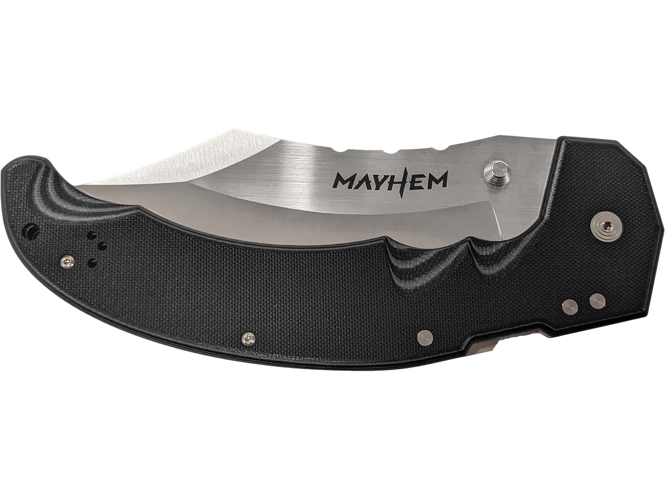Cold Steel Mayhem Pocket Knife 6 Clip Point AUS-10 Polished Blade G-10