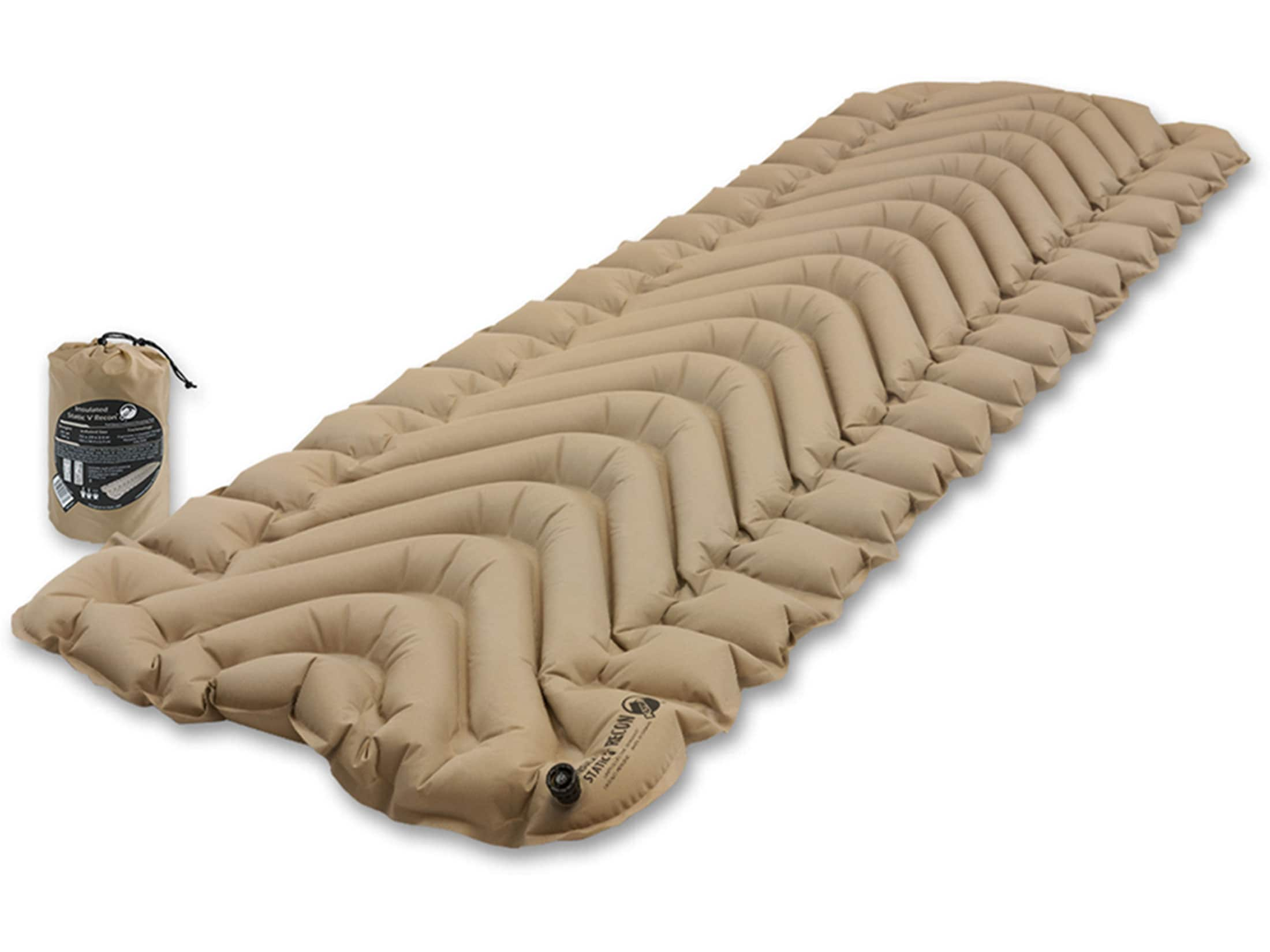 Klymit Static V Recon Insulated Sleeping Pad Polyester Coyote Sand