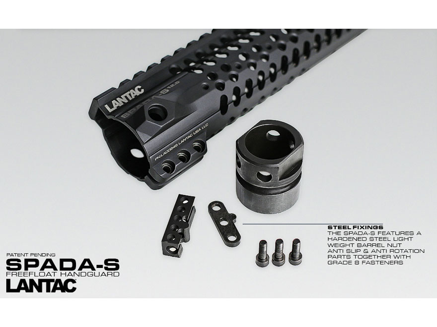 LANTAC SPADA-S AR-15 Customizable Handguard 13.5 Black