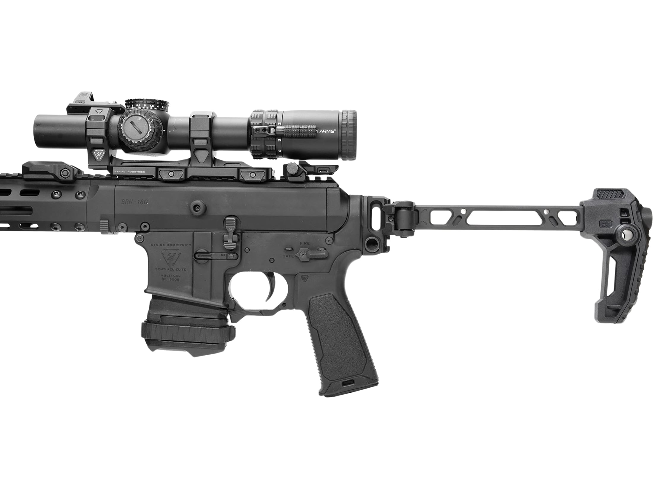 Strike Industries Folding Picatinny Stock Aluminum Black