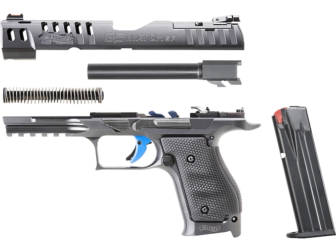 Walther PPQ M2 Q5 SR Match Semi-Automatic Pistol 9mm Luger 5" Barrel 15-Round Black Black