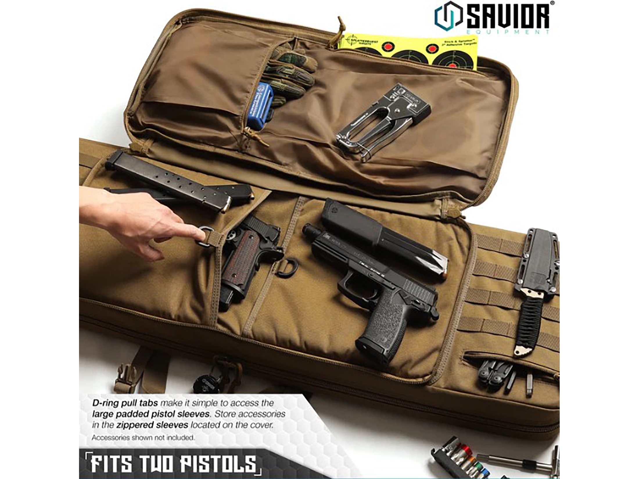 Savior Equipment American Classic Double Rifle Case Polyester 42 FDE