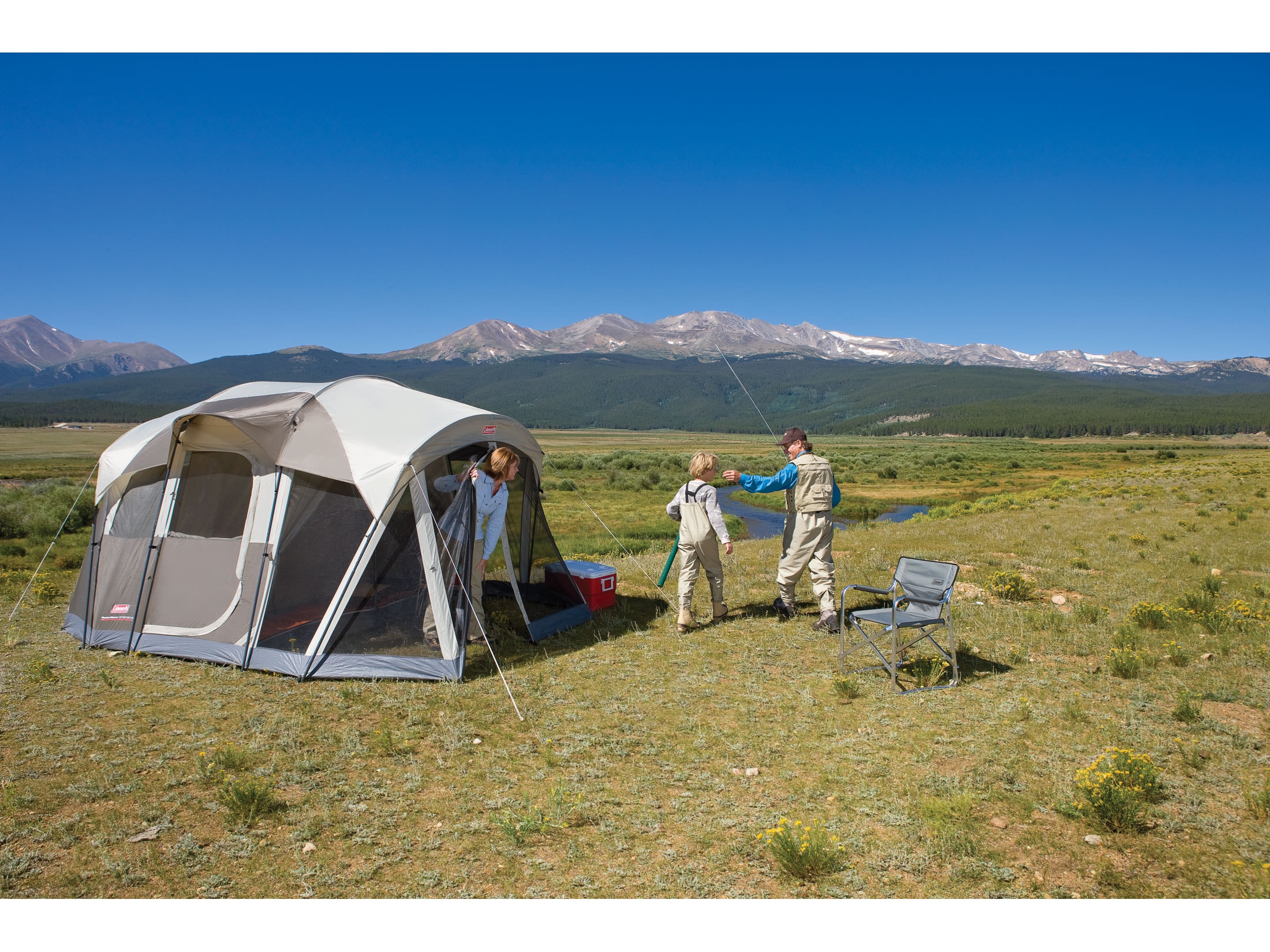 Coleman Weathermaster 6 Man Screened Dome Tent 204 x 108 x 80