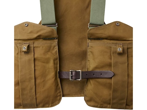 Filson Tin Cloth Upland Game Bag Hunting Vest Dark Tan Regular