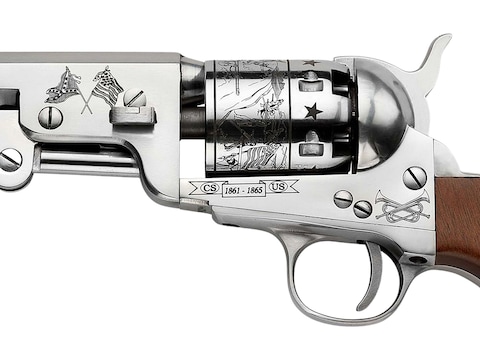 Pietta 1851 Gettysburg Union Commemorative Black Powder Revolver 36 Caliber 7.5" Polished Steel Barrel Polished Steel Frame Walnut Grip